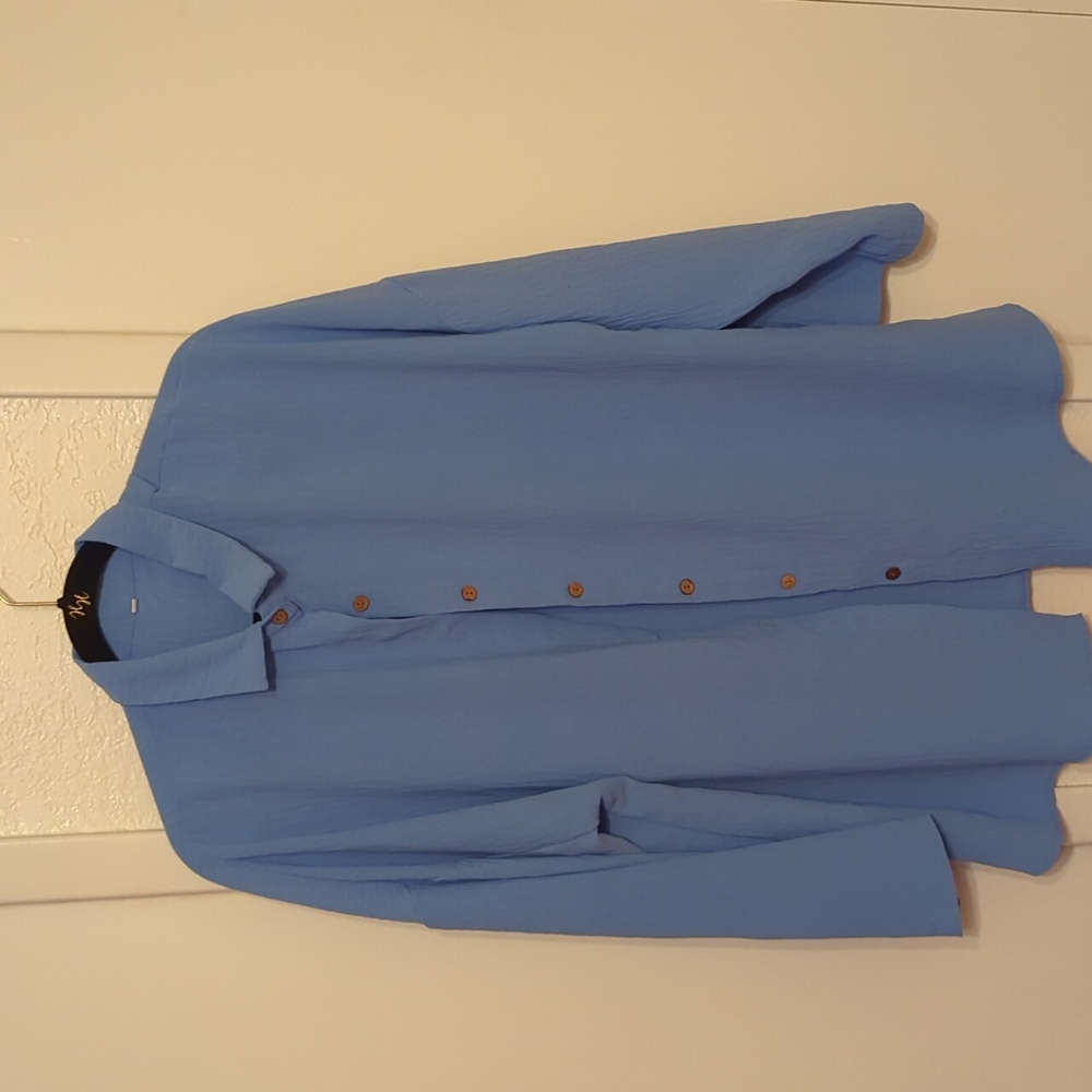 Blue Button-Up Shirt